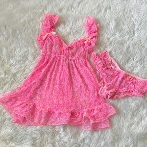 Victoria’s Secret Floral Babydoll Set